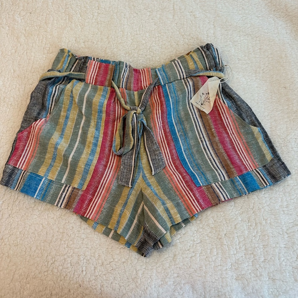 Indigo Rein Striped Shorts NWT XL
